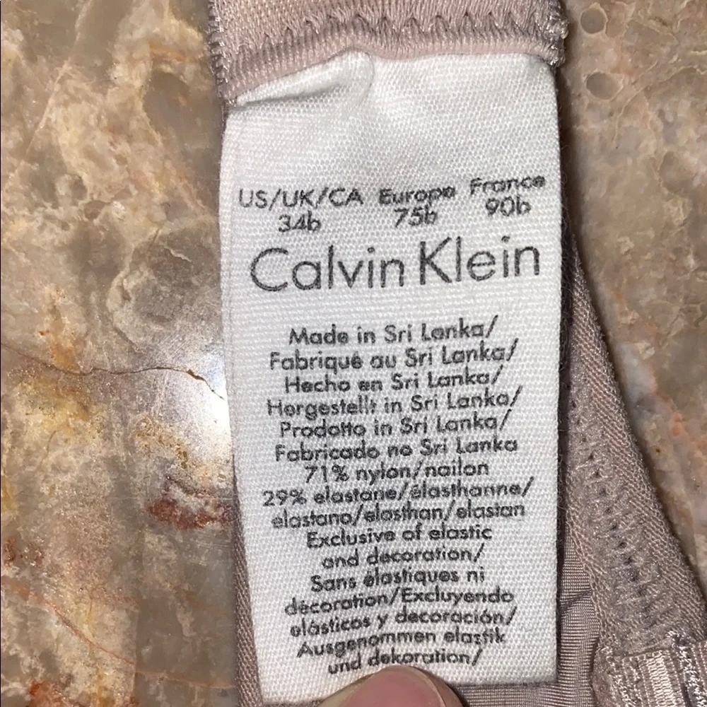 Calvin Klein Tan Lace Trim Bra